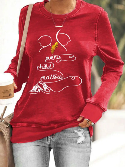 Women’s Every Child Matters Printed Casual Top Red / S
