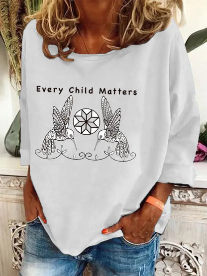 Women’s Every Child Matters Printed Casual Top White / S