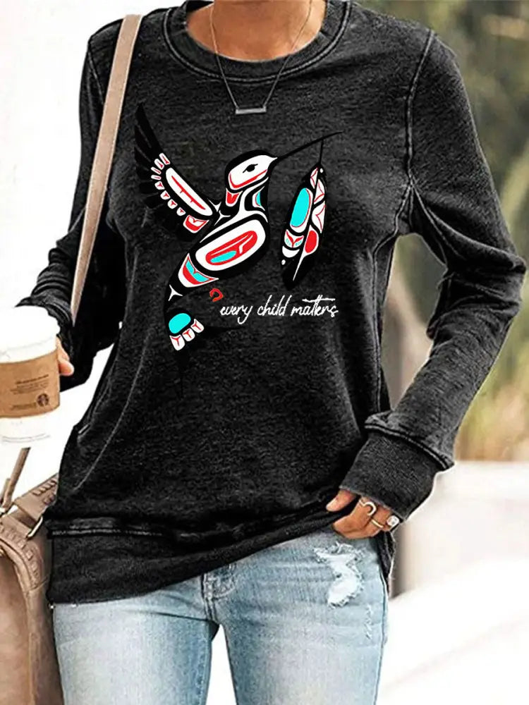 Women’s Every Child Matters Printed Sweatshirt Black / S