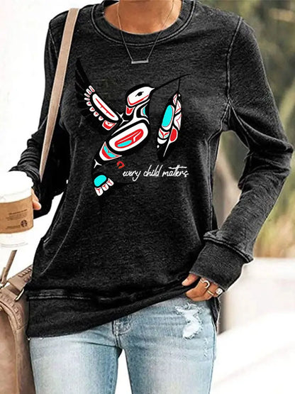 Women’s Every Child Matters Printed Sweatshirt Black / S