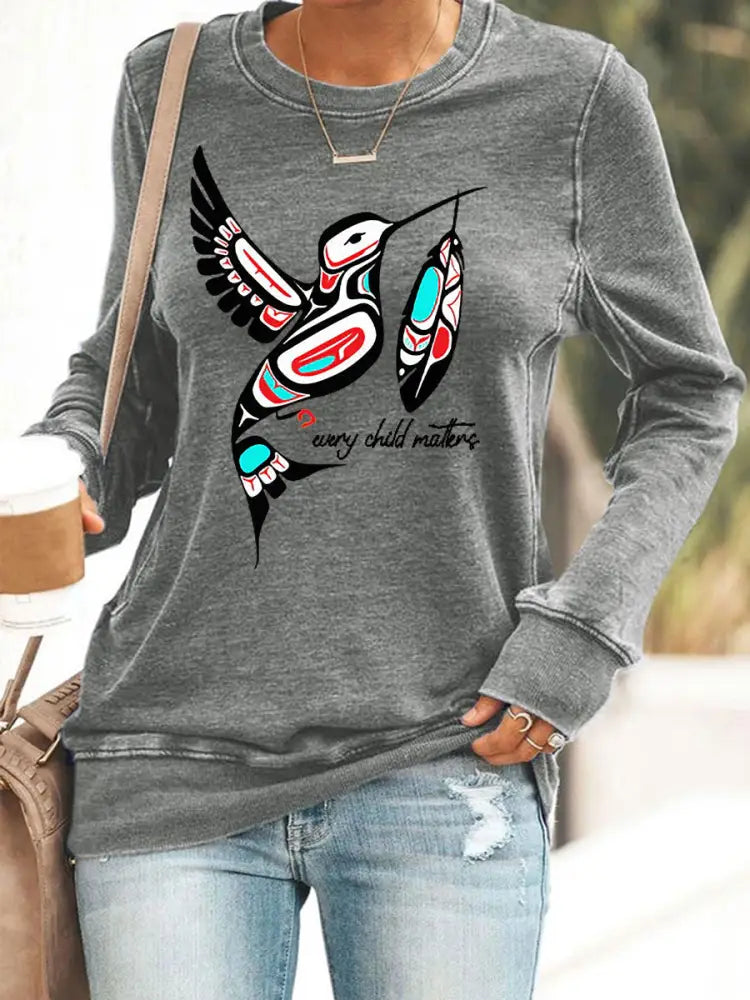 Women’s Every Child Matters Printed Sweatshirt Gray / S