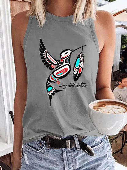 Women’s Every Child Matters Printed Tank Top Light Gray / S