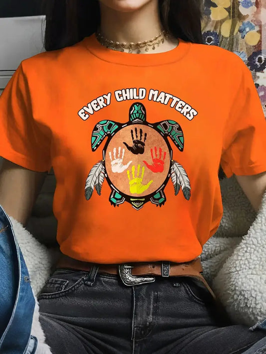 Women’s Every Child Matters Turtle T-shirts Orange / S