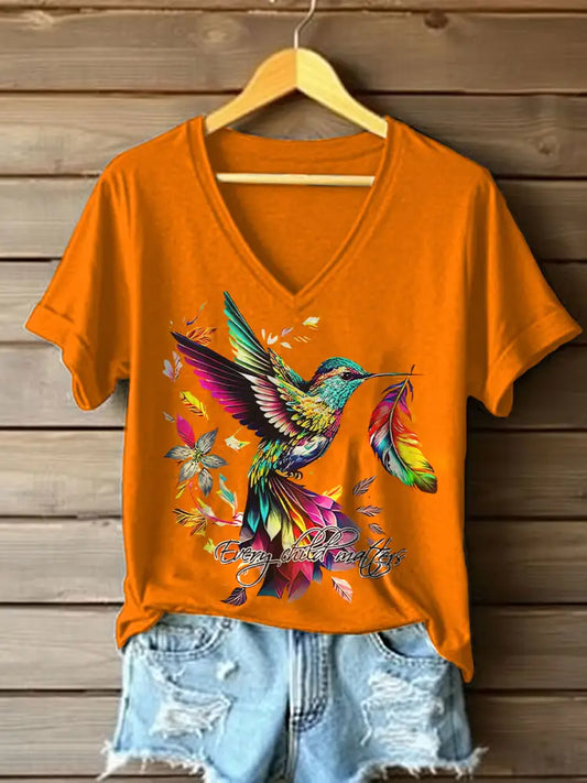 Women’s every child matters V-neck T-shirts Orange / S