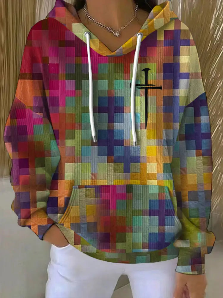 Women’s Faith Art Printed Hoodie As picture / S