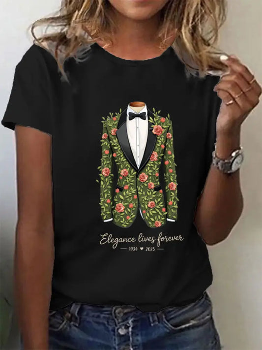 Women’s Floral Tribute Tee Black / S