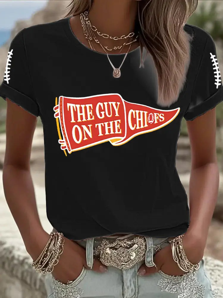 Women’s Football Fans Lovers Gameday Casual Short Sleeve T shirt Black / S