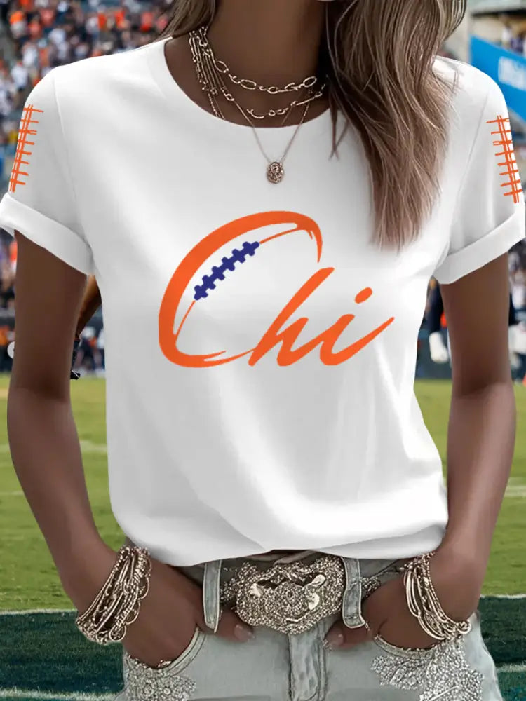 Women’s Football Fans Lovers Gameday Casual Tee White / S
