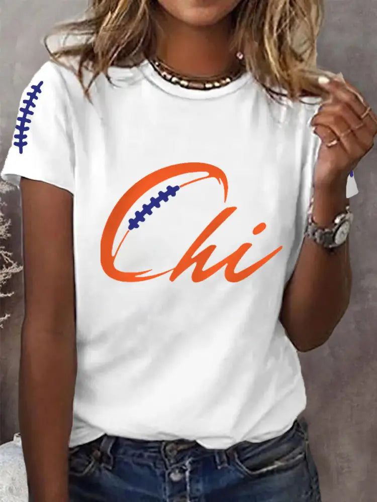 Women’s Football Fans Lovers Gameday Casual Tee White / S