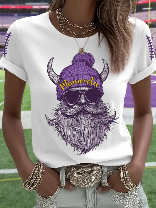 Women’s Football Fans Lovers Gameday Casual Tee White / S