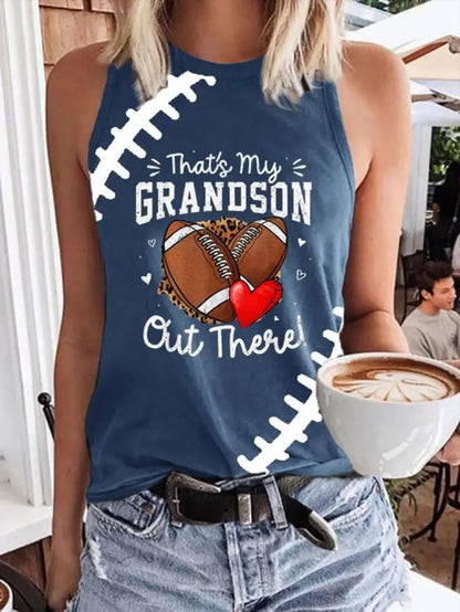 Women’s Football Fans Lovers Gameday Casual Vests Blue / S