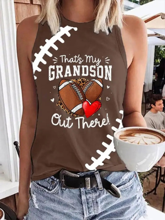 Women’s Football Fans Lovers Gameday Casual Vests Brown / S