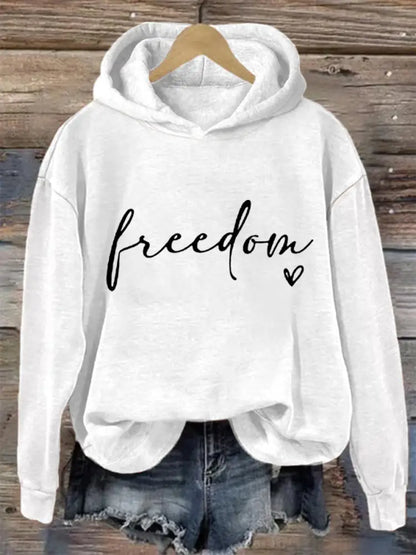 Women’s Freedom Charlie Kirk Hoodie White / S