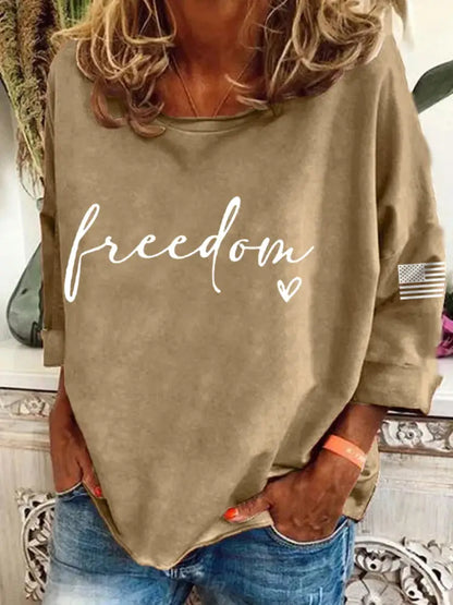 Women’s Freedom Charlie Kirk Long-Sleeve Top Khaki / S