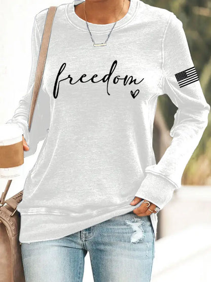 Women’s Freedom Charlie Kirk Sweatshirt White / S