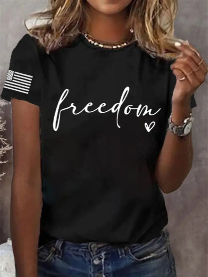 Women’s Freedom Charlie Kirk Tee Black / S