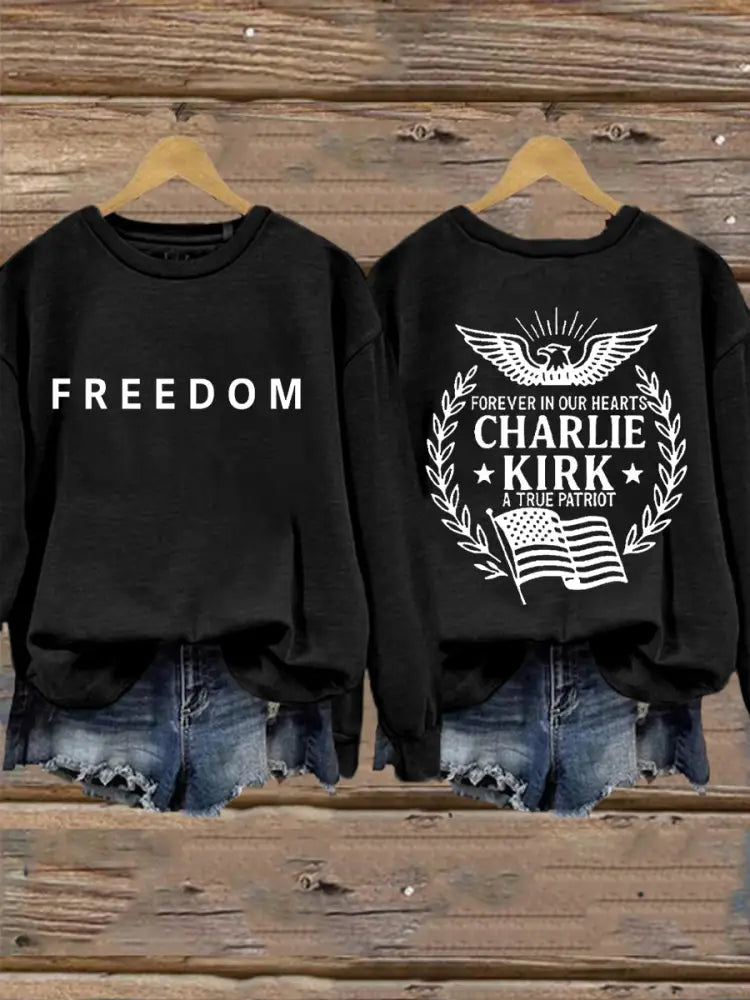 Women’s Freedom Is Not Free R.I.P Charlie Kirk Long Sleeve Hoodie Black / S