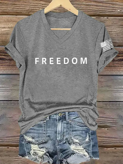 Women’s Freedom Is Not Free R.I.P Charlie Kirk Short Sleeve T-shirt Light Gray / S