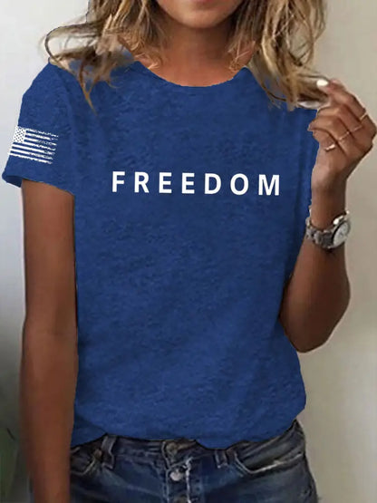Women’s Freedom Is Not Free R.I.P Charlie Kirk Short Sleeve T-Shirt Navy Blue / S