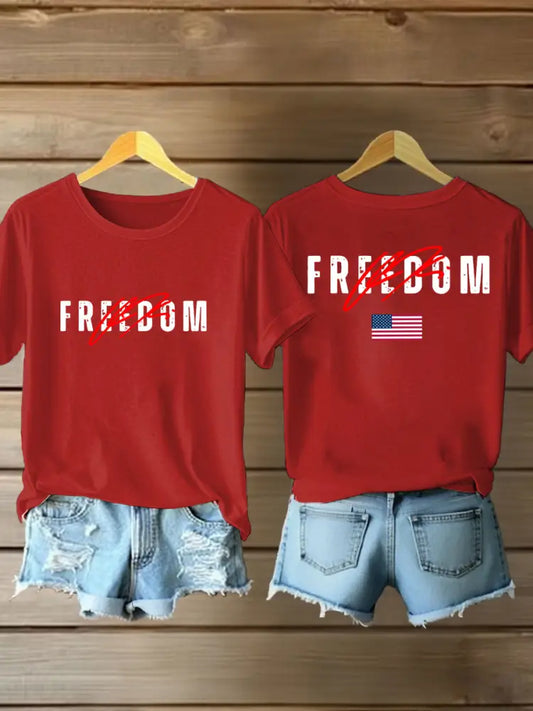 Women’s Freedom Is Not Free R.I.P Charlie Kirk Short Sleeve T-shirt Red / S