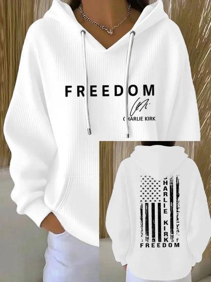 Women’s Freedom Is Not Free This is the Turning Point R.I.P Charlie Kirk Print Hoodie White / S