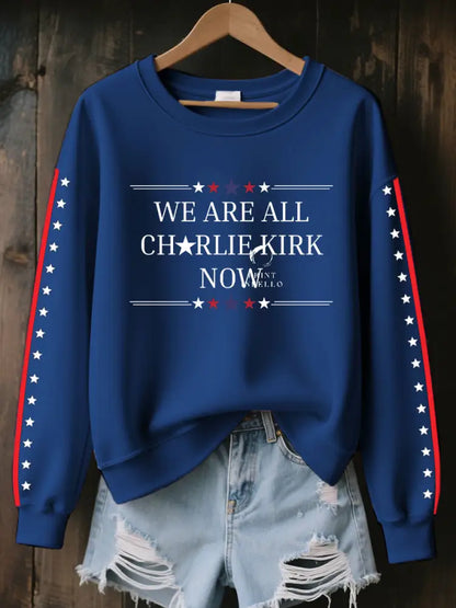 Women’s Freedom Printed Casual Sweatshirt Blue / S