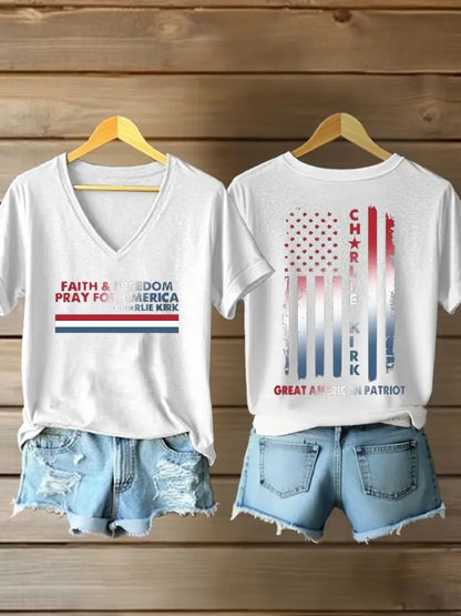 Women’s Freedom Printed Casual T-shirt White / S