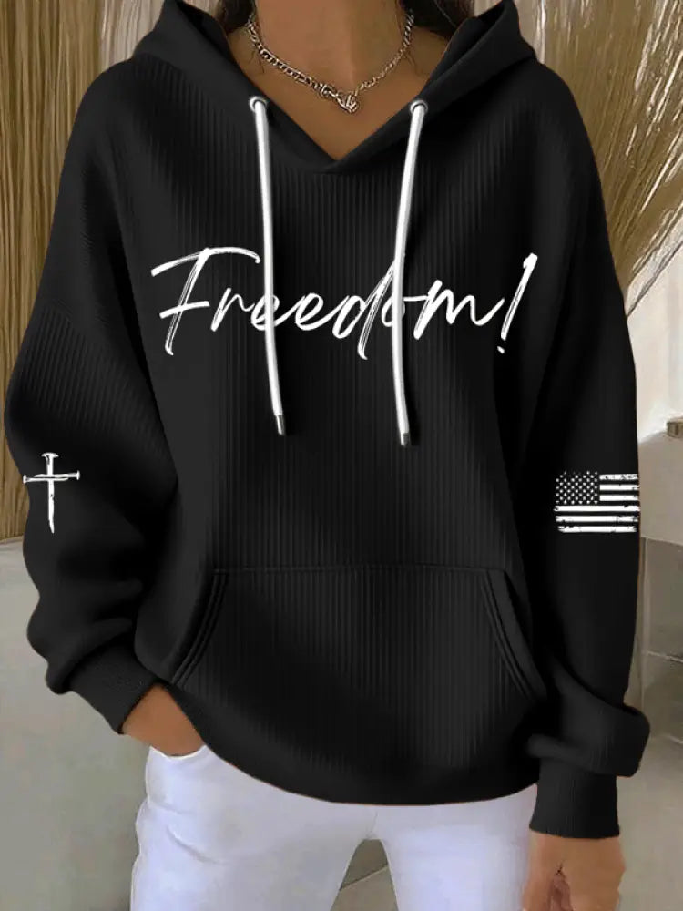 Women’s Freedom Printed Printed Tops Black / S