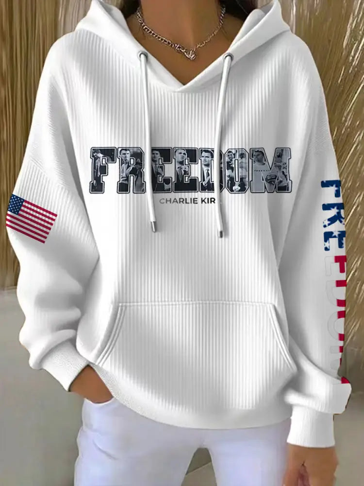 Women’s Freedom True Patriot Memorial Printed Hoodie