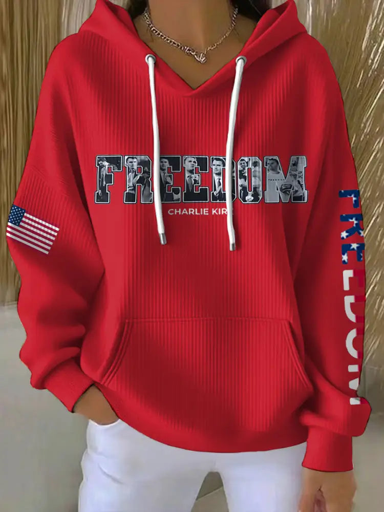 Women’s Freedom True Patriot Memorial Printed Hoodie
