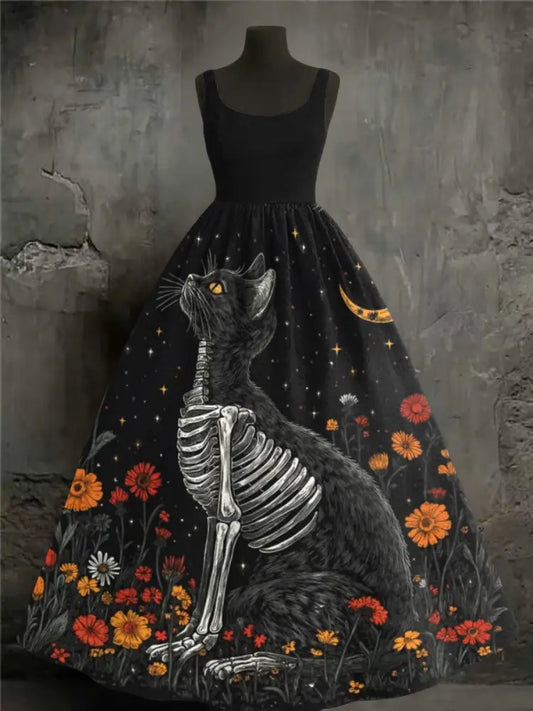 Women’s Halloween Black Cat Dress As picture / S