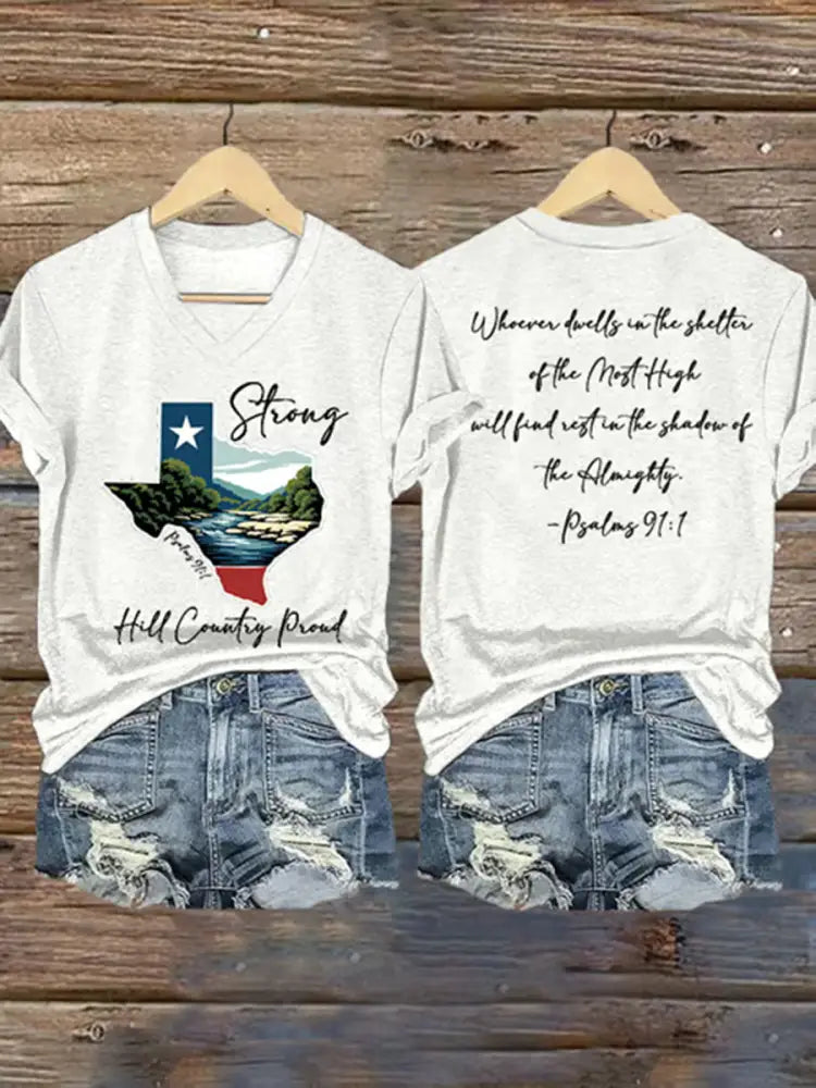 Women’s Hill Country Strong Print T-Shirt White / S