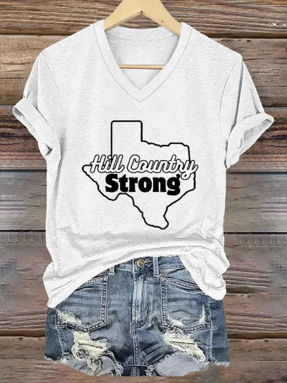 Women’s Hill Country Strong Print T-Shirt White / S
