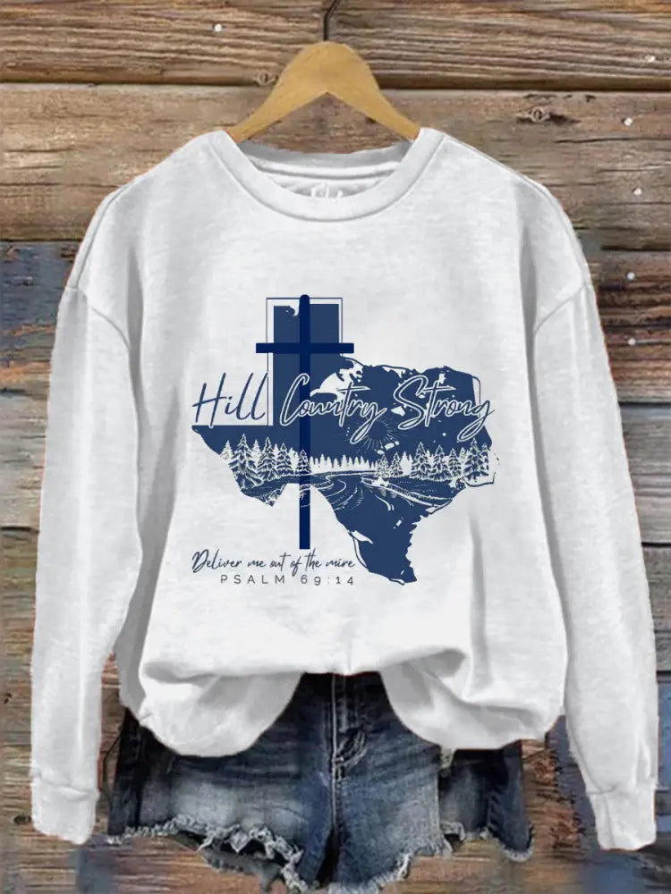 Women’s Hill Country Strong Print Top White / S