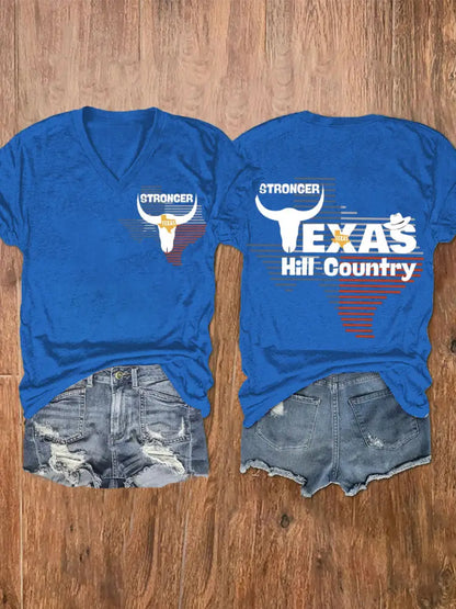 Women’s Hill Country Taxas STrong Short Sleeve T-Shirt Blue / S