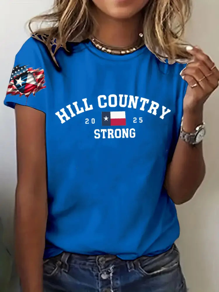 Women’s Hill Country Taxas STrong Short Sleeve T-Shirt Blue / S