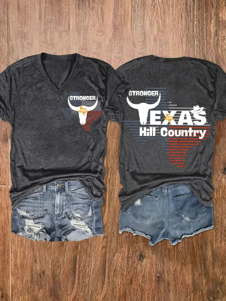 Women’s Hill Country Taxas STrong Short Sleeve T-Shirt Dark Gray / S