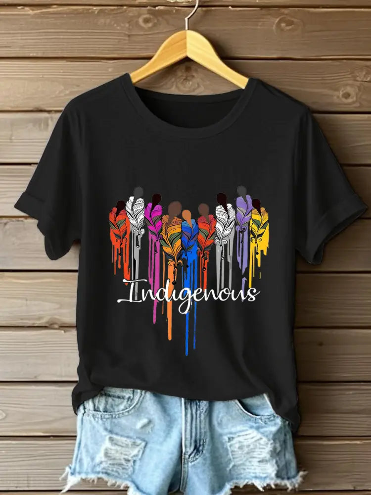 Women’s Indigenous Peoples T-shirt Black / S