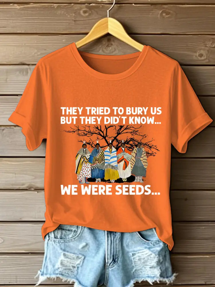 Women’s Indigenous Peoples T-shirt Orange / S