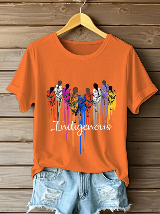 Women’s Indigenous Peoples T-shirt Orange / S