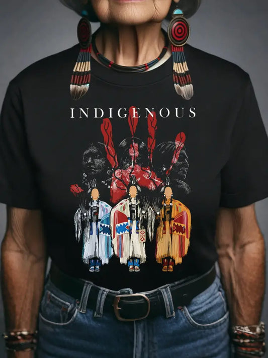Women’s indigenous T-shirts Black / S