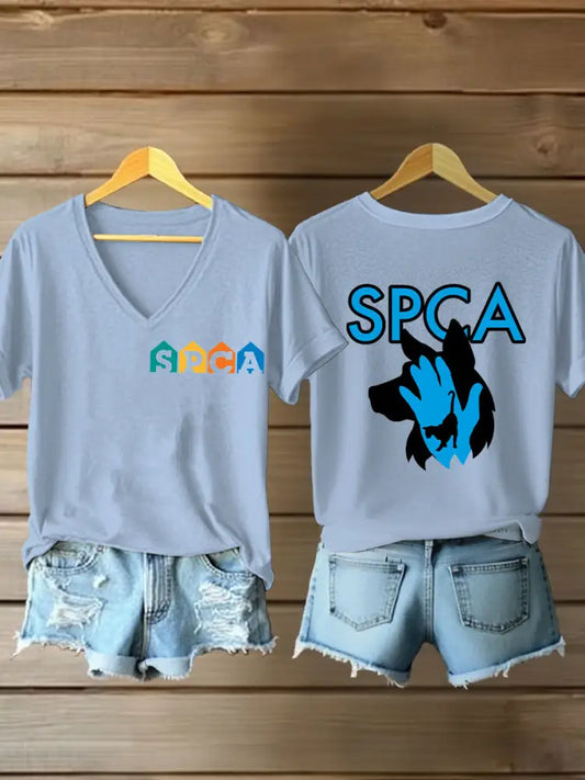 Women’s Iron On Short Sleeve T-Shirts Sky Blue / S