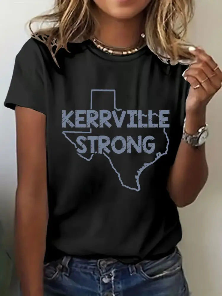 Women’s Kerrville Strong Printed T-Shirt Black / S