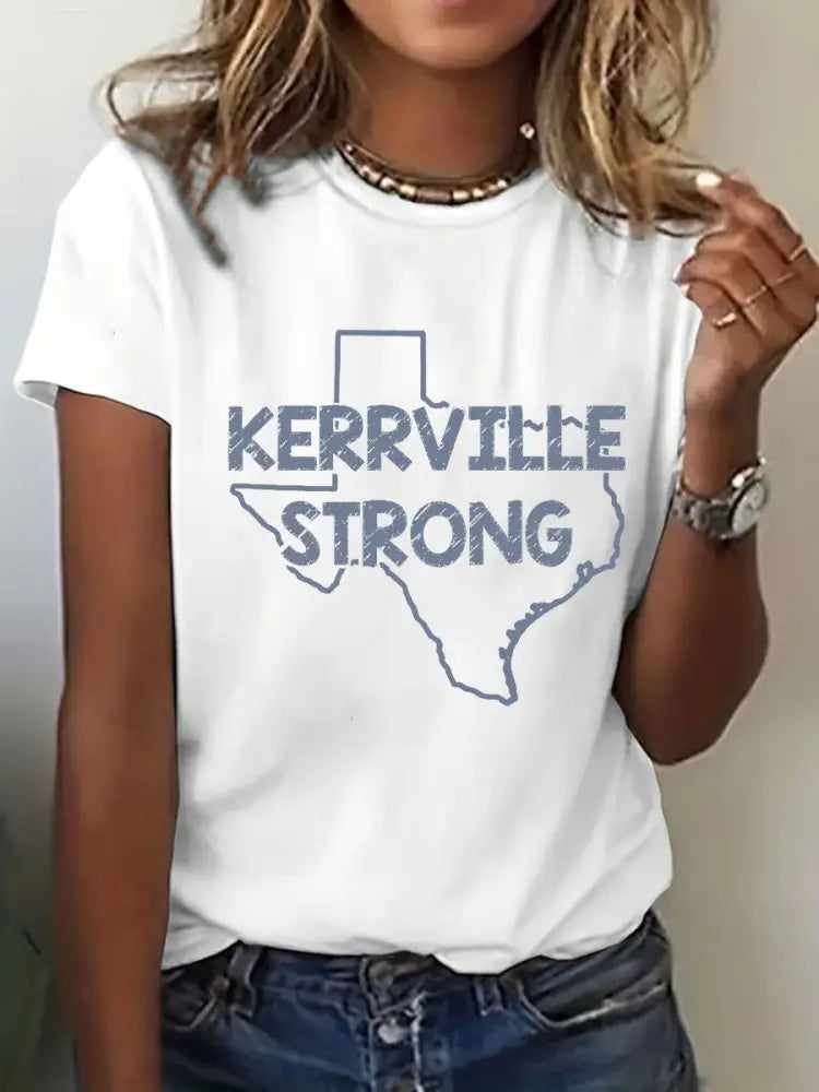 Women’s Kerrville Strong Printed T-Shirt White / S