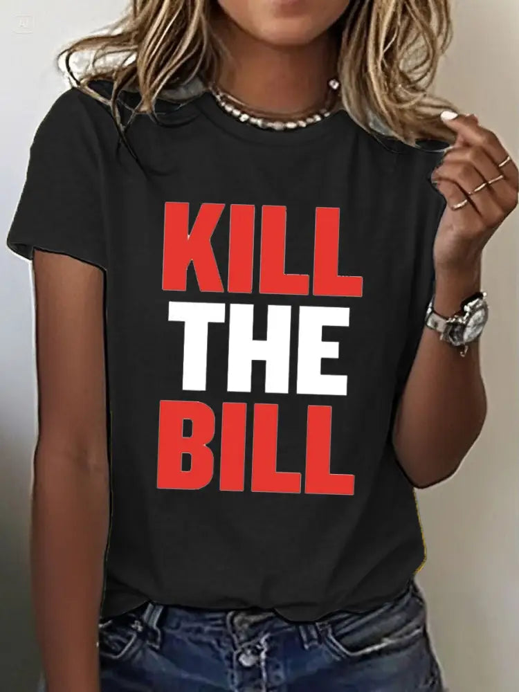 Women’s Kill The Bill 8647 FDT Printed T-Shirt Black / S