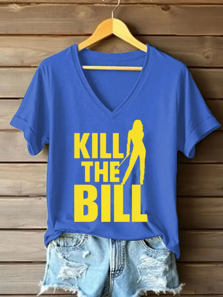 Women’s Kill The Bill 8647 FDT Printed T-Shirt Blue / S