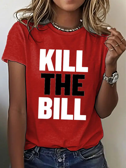 Women’s Kill The Bill 8647 FDT Printed T-Shirt Red / S