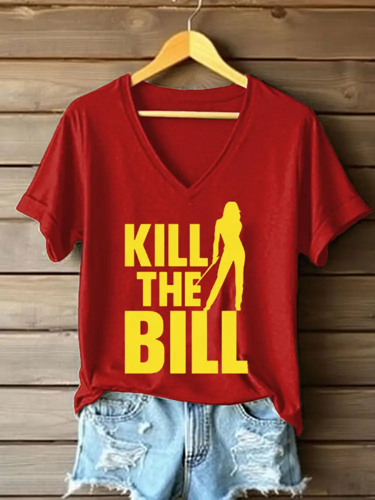 Women’s Kill The Bill 8647 FDT Printed T-Shirt Red / S