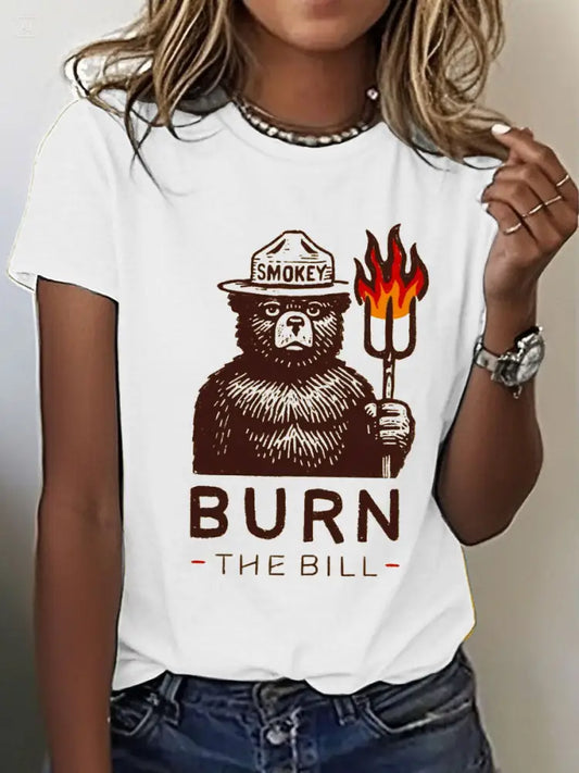 Women’s Kill The Bill 8647 FDT Printed T-Shirt White / S