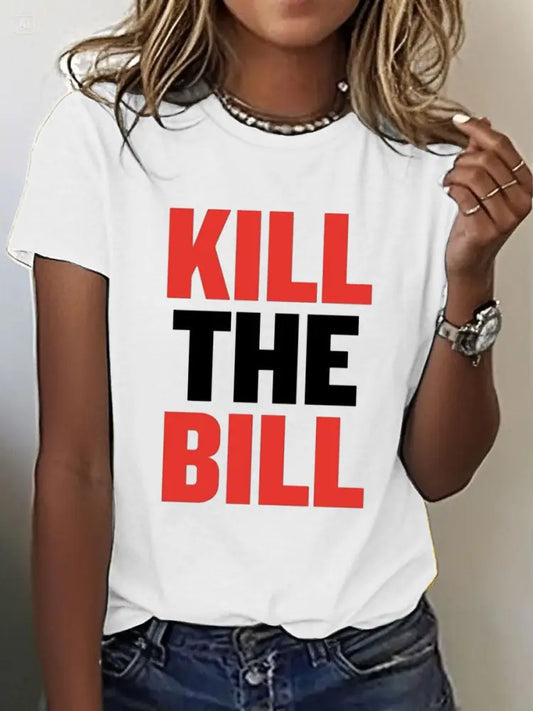Women’s Kill The Bill 8647 FDT Printed T-Shirt White / S